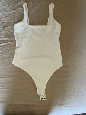 Good American White Seamless Tank Bodysuit